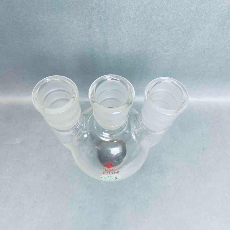 Ace Glass Vertical 3 Neck Round Bottom Flask 24/40 Joints 300 ml Jointed Glassware Ace Glass