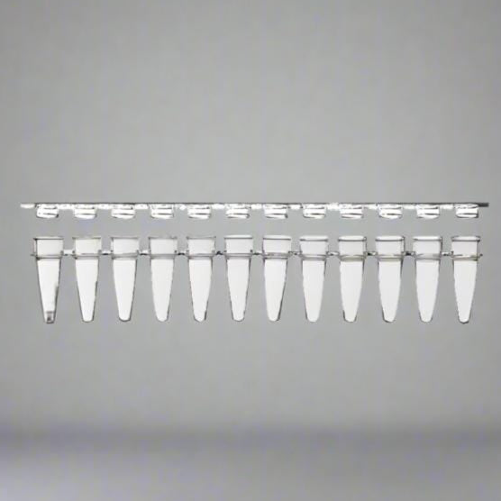 ACTGene 12 Tube Strip with Flat Caps Thin Wall 0.2 ml 80 Strips Lab Consumables::Tubes, Vials, and Flasks ACTGene