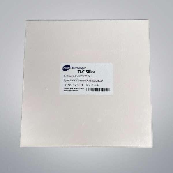 Agela TLC Silica Gel Glass Plate F254 200 x 200 mm Box of 10 Plates Glassware Agela