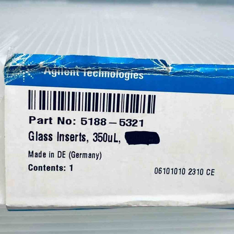 Agilent 5188-5321 Glass Tube Inserts 350 ul Total of 800 Tubes Vials Agilent Technologies