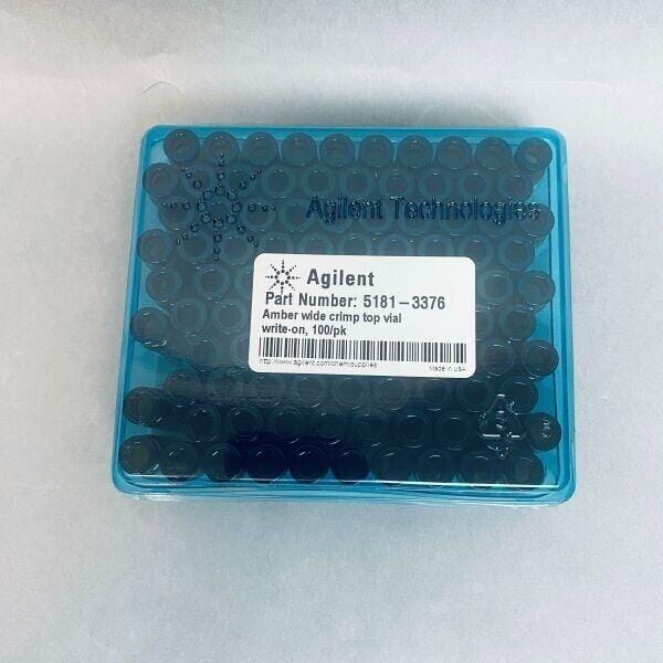 Agilent Amber Wide Crimp Top Vial 2 ml 12 x 32 mm Pack of 98 Vials Vials Agilent