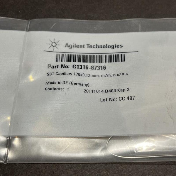 Agilent Capillary Tubing 170 x 0.12 mm Stainless Steel LC/MS/GC Agilent