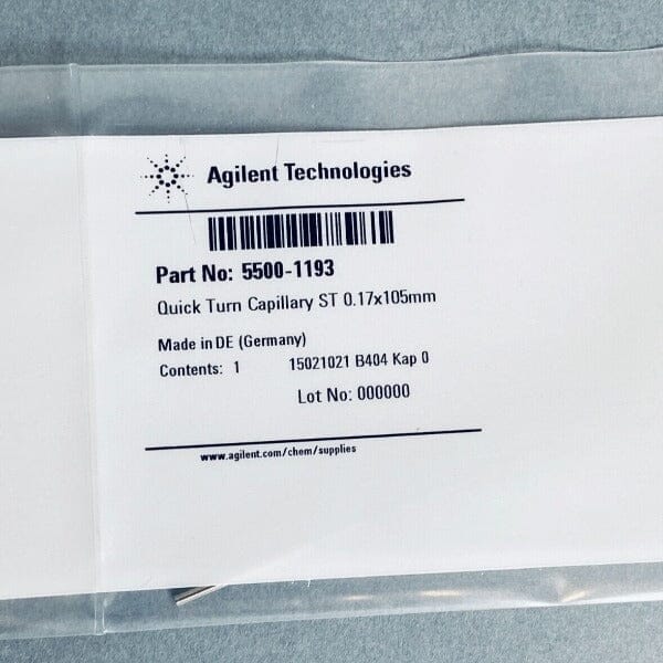 Agilent Quick Turn Capillary Stainless Steel LC/MS/GC Agilent