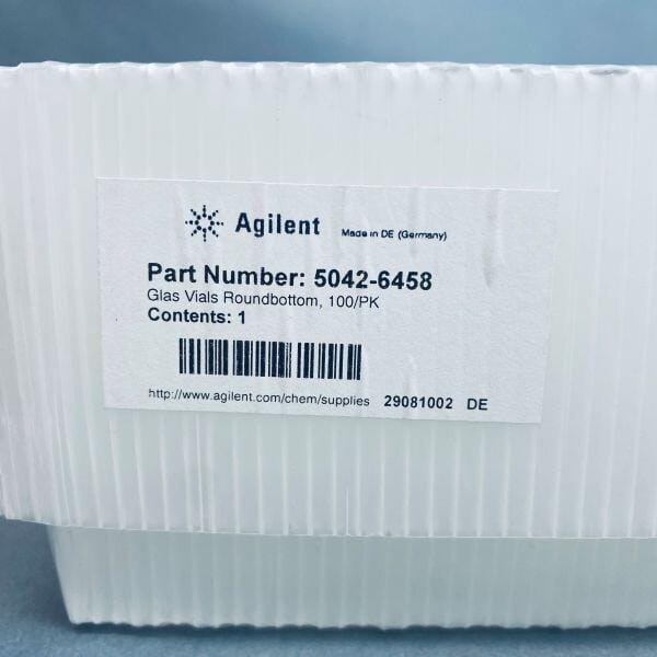 Agilent Round Bottom Glass Test Tube 30 x 100 mm Pack of 100 Tubes Test Tubes Agilent