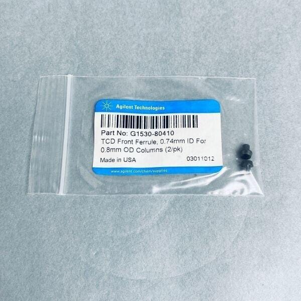 Agilent TCD Front Ferrule 0.74 mm ID for 0.8 mm OD Columns Pack of 2 Ferrules Lab Equipment: Other Lab Equipment Agilent