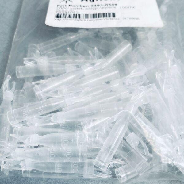 Agilent Vial Insert 100 ul Total of 70 Inserts Vials Agilent