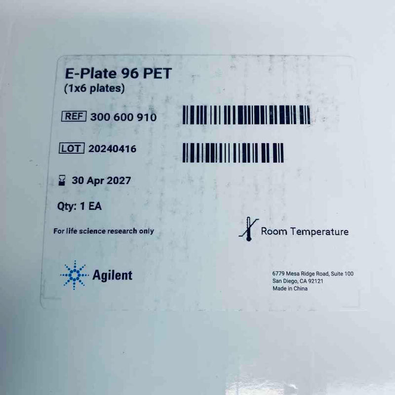 Agilent xCELLigence RTCA E-Plate 96 Well PET Sealed Pack of 5 Microplates Microplates Agilent