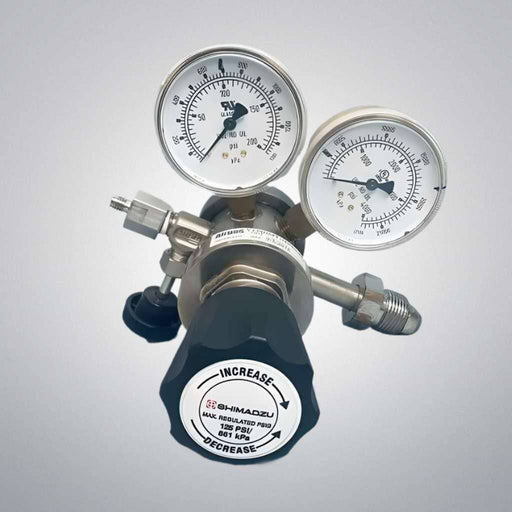 AIRGAS Shimadzu Regulator 125 PSI Regulated 3500 PSI Input Air Pressure Regulators Airgas
