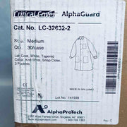 Alpha Protech AlphaGuard Lab Coat SMS Medium Knit Cuff Case of 30 Coats PPE Alpha ProTech