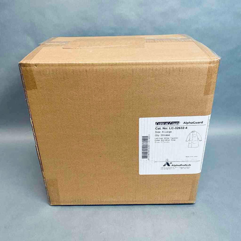 Alpha Protech AlphaGuard Lab Coat SMS X-Large Knit Cuff Case of 30 Coats PPE Alpha ProTech