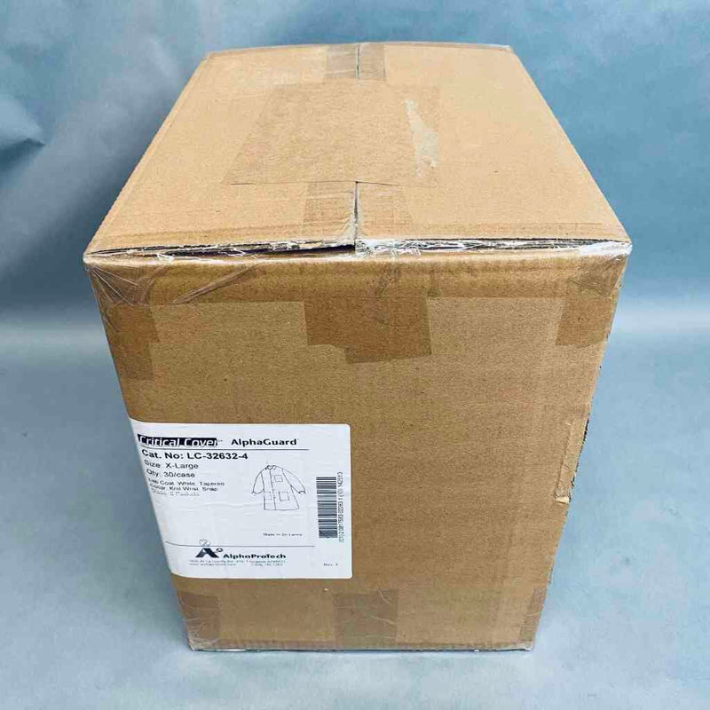 Alpha Protech AlphaGuard Lab Coat SMS X-Large Knit Cuff Case of 30 Coats PPE Alpha ProTech