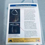 Alpina's Face/Splash Shield PETG Visor Pack of 10 Face Shields Alpina