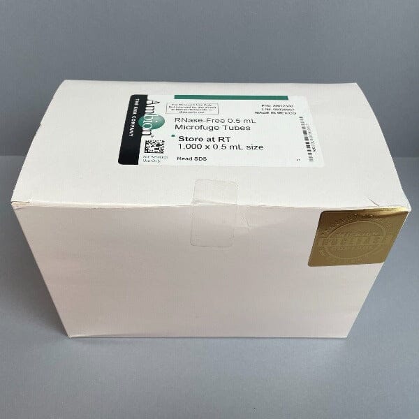 Ambion Centrifuge Tube 0.5 ml Snap Cap PP Sterile Case of 1000 Tubes Lab Consumables::Tubes, Vials, and Flasks Ambion