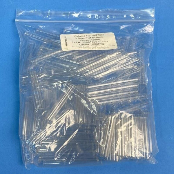 Analytical-Sales 96F620 Glass Inserts 2 ml Flat Bottom Pack of 100 Lab Consumables::Tubes, Vials, and Flasks Analytical-Sales
