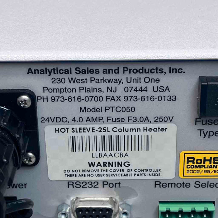 Analytical Sales MonoSLEEVE PTC050 25L Column Heater Lab Furnaces & Ovens Analytical Sales