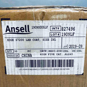 Ansell Edge 67200 Lab Coat 2XL Case of 30 Coats PPE Ansell