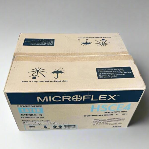 Ansell Microflex Gloves Sterile Hand Specific Latex Case of 200 pairs Lab Gloves Ansell