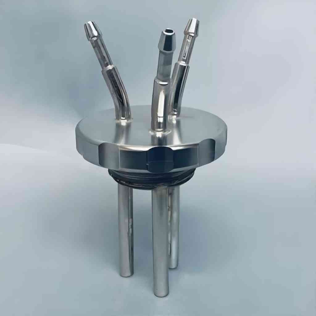 Applikon 3 Port Adapter Angled 1/8 in. Tube Studs M18 For Bio Reactor ...