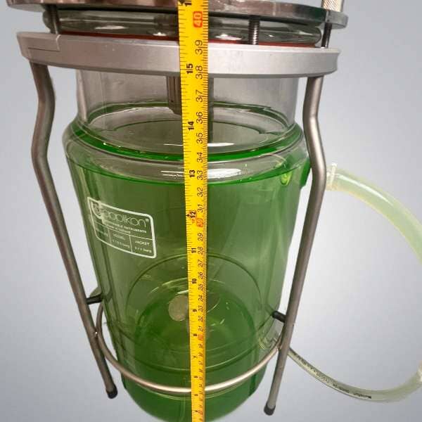 Applikon 7L Bioreactor Jacketed Glass with Headplate, Agitator, Impeller and Stand Reaction Vessels Sartorius