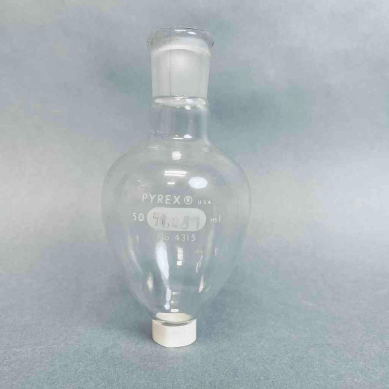 Assorted 50 ml Pear Shaped Flask 14/20 Joint Lot of 5 Flasks Jointed Glassware PYREX