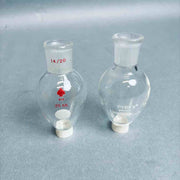 Assorted Ace 947764 Pyrex 4315-25 Pear-Shaped Flasks 25 ml 14/20 Outer Joint - Lot of 8 Flasks Jointed Glassware Ace Glass