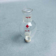 Assorted Ace 947764 Pyrex 4315-25 Pear-Shaped Flasks 25 ml 14/20 Outer Joint - Lot of 8 Flasks Jointed Glassware Ace Glass