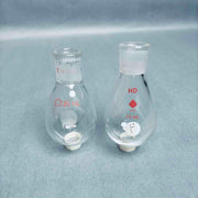 Assorted ACE Kontes Heavy Wall Recovery Flasks 25 ml 14/20 Outer Joint - Total of 8 Flasks Glassware Kontes