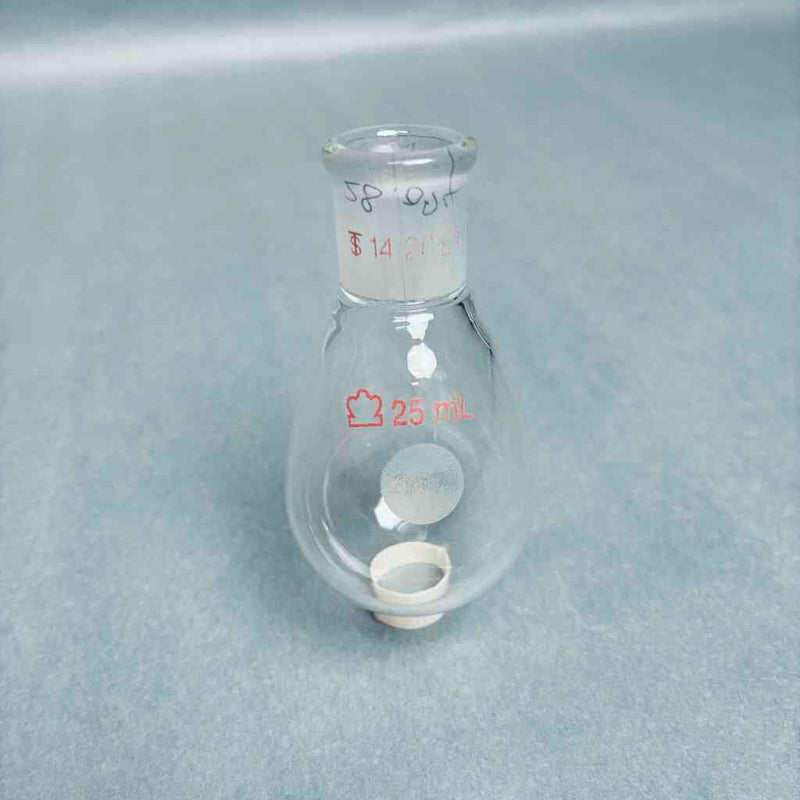 Assorted ACE Kontes Heavy Wall Recovery Flasks 25 ml 14/20 Outer Joint - Total of 8 Flasks Glassware Kontes