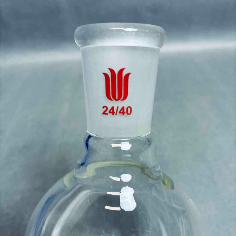 Assorted KIMAX and Synthware and Ace Round Bottom Flask 250 ml Heavy Rim 24/40 Outer Joint - Total of 5 Flasks Jointed Glassware Corning