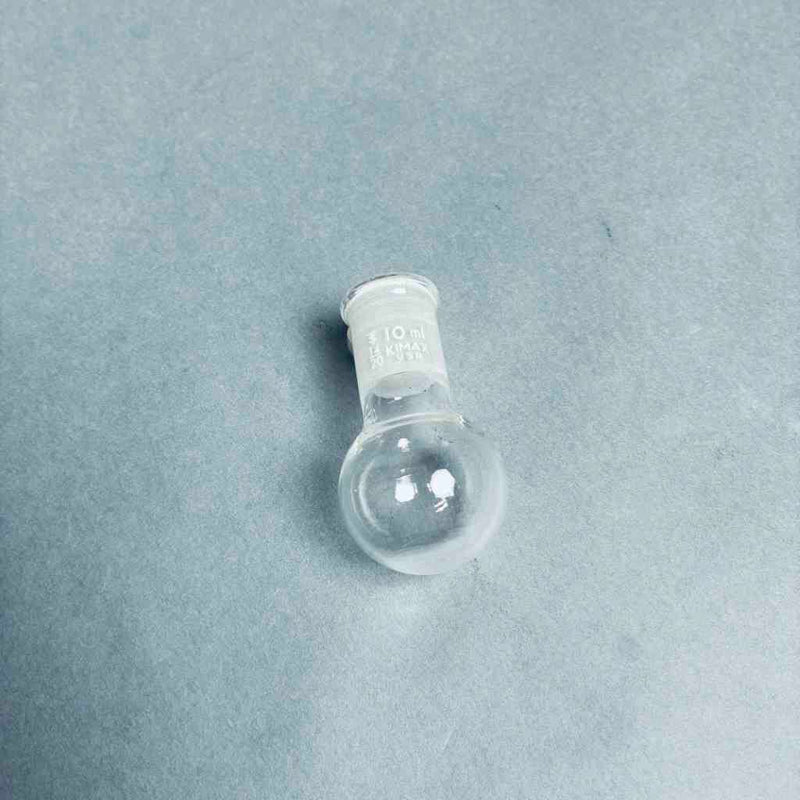 Assorted Kimble Kontes and Ace Glass 10 ml Round Bottom Flasks - Total of 5 Jointed Glassware Kontes