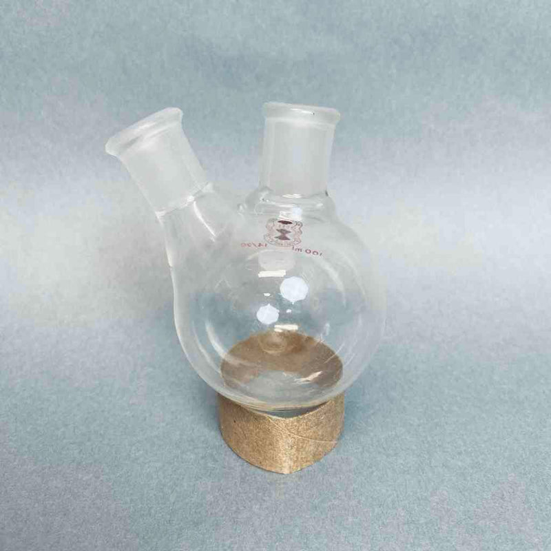 Assorted Kontes and Ace Glass 2-Neck Round Bottom Flask 14/20 Joints 100 ml Lot of 5 Flasks Jointed Glassware Kontes