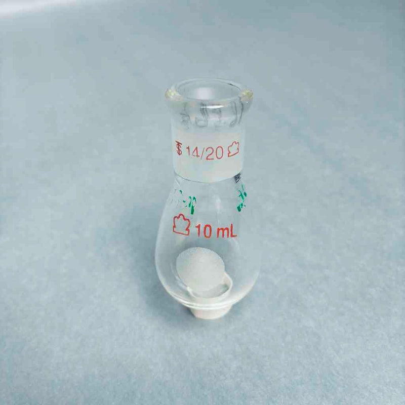 Assorted KONTES Wilmad Heavy Wall Recovery Flasks 10 ml 14/20 Outer Joint - Total of 11 Flasks Glassware Kontes