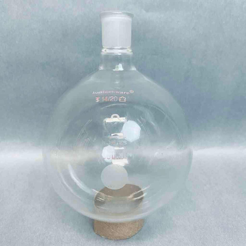 Assorted Pyrex and Kontes Single Neck Round Bottom Flask 500 ml 14/20 STJ Lot of 2 Flasks Life Sciences Trading