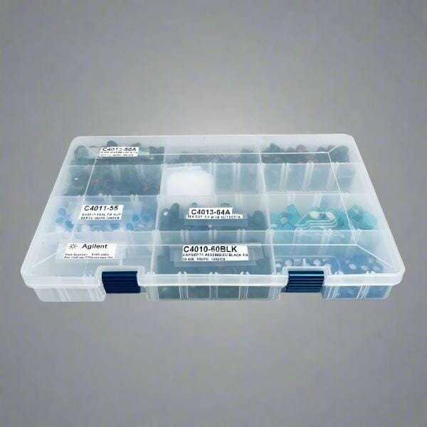Assorted Vial Cap Kit with Septa Total of 1000 Caps Vials Agilent