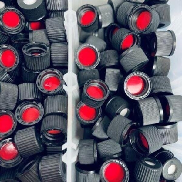 Assorted Vial Cap Kit with Septa Total of 1000 Caps Vials Agilent