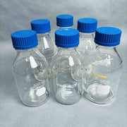 Assorted VWR PYREX KIMAX 500 ml Glass Storage Bottles with Pour Ring and Cap Total of 6 Bottles Jars & Reagent Bottles Corning