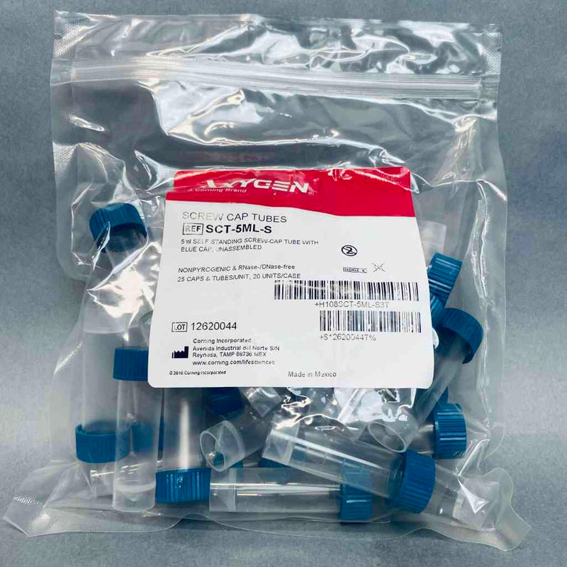 Axygen Tube 5 ml Self Standing with Screw Cap Polypropylene Sealed 11 Packs of 25 Tubes Lab Consumables::Tubes, Vials, and Flasks Axygen