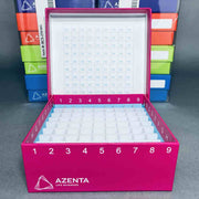 Azenta TruCool Hinged Lid CryoBox 81-Place Multi Colored Pack of 10 Boxes Other Medical & Lab Equipment Azenta