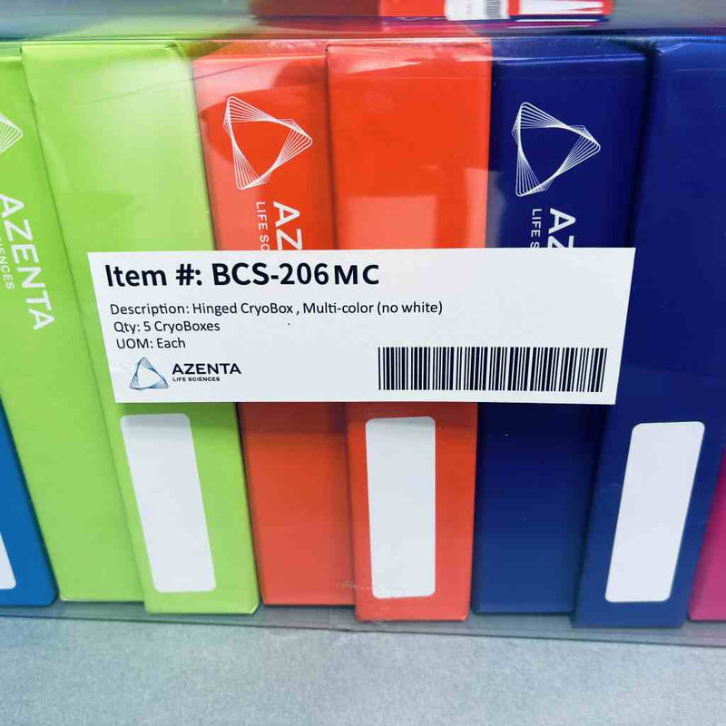 Azenta TruCool Hinged Lid CryoBox 81-Place Multi Colored Pack of 10 Boxes Other Medical & Lab Equipment Azenta