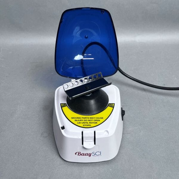 BaaySci Mini Centrifuge Blue Cover with PCR Tube Rotor and Power Cord Centrifuges BaaySci