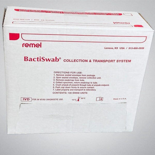 Bactiswab Dry Collection and Transport Swab Tube Pack 100 Swabs Other Remel