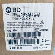 BD Luer Lok 10 ml Syringe Bulk Case of 800 Syringes Luer BD