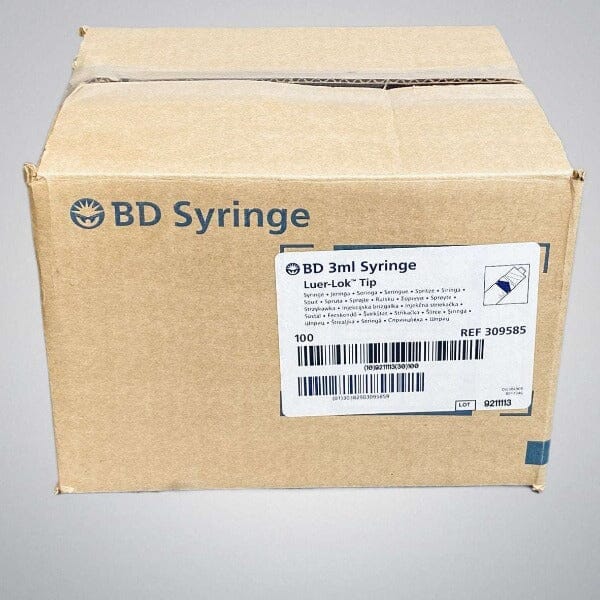 BD Syringe 3 ml Luer Lock Tip 1 box of 100 Syringes Other Falcon