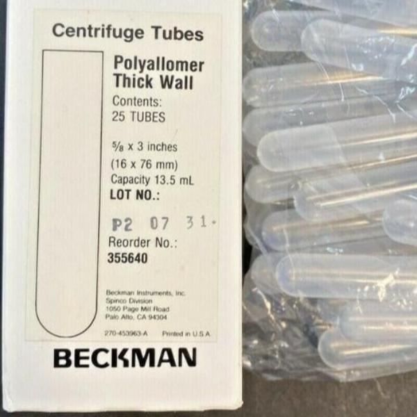 Beckman 355640 Centrifuge Tubes 10 ml Thick Wall Polyallomer Pack of 25 Lab Consumables::Tubes, Vials, and Flasks Beckman Coulter