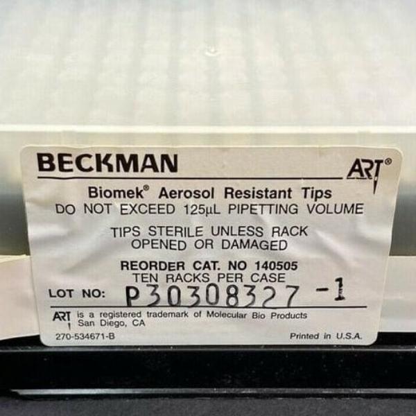 Beckman Coulter 14050 Pipette Tips P250 125ul Sterile Sealed Rack of 96 Biomek Pipettes & Pipette Tips Beckman Coulter Biomek