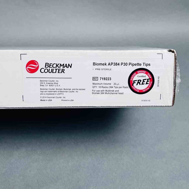 Beckman Coulter Pipette Tip AP384 P30 30 ul 10 Racks with 384 Tips Each Pipets & Pipette Tips Beckman Coulter