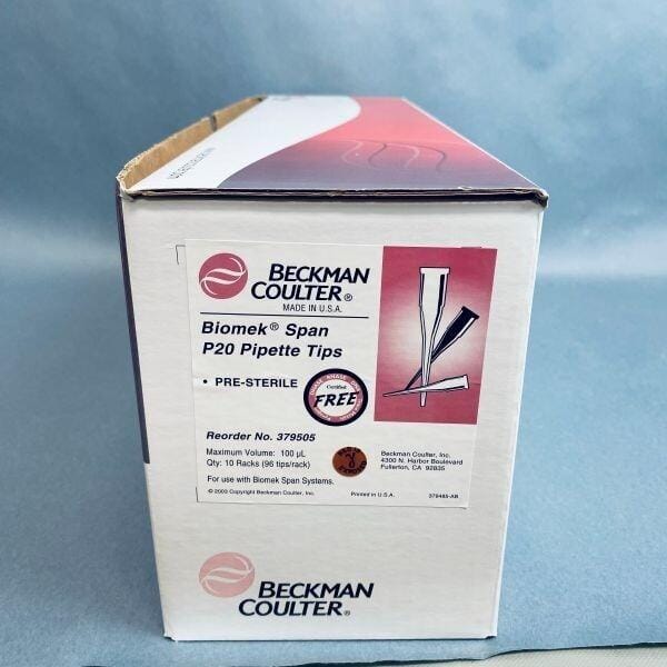 Beckman Coulter Pipette Tips P20 Span-8 Sterile 100 ul Total of 960 Tips Pipettes & Pipette Tips Beckman Coulter