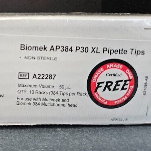 Beckman Coulter Pipette Tips P30XL 50 ul 10 Racks with 384 Tips Each Pipettes & Pipette Tips Beckman Coulter