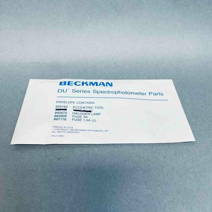 Beckman DU Series Spectrophotometer Part Replacement Fuses and Lamp Other Beckman