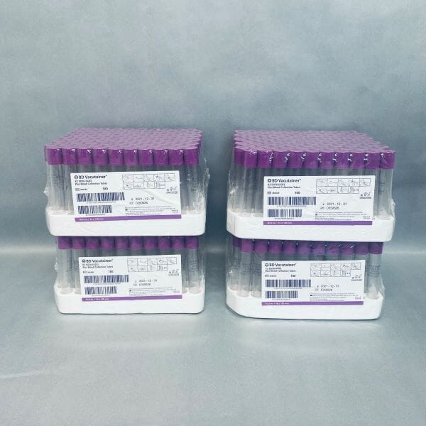 Becton Dickinson 366643 Vacutainer K2 EDTA Plus Blood Collection Tubes Total of 400 Blood Collection Tubes Becton Dickinson